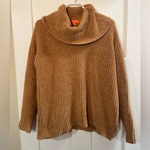 Yellow Slouchy Turtle Neck Knit